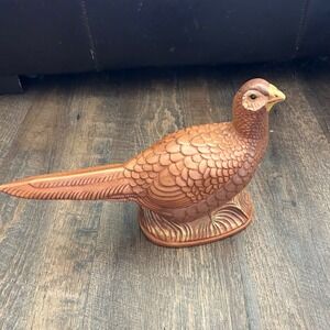 Vintage Arnel's Ceramic Pheasant‎ Figurine Hand Painted Brown Bird Statue AGS